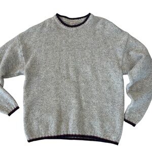 Vintage Fisherman Raglan Wool Sweater Mens XL Outdoor Birch Creek Made in USA